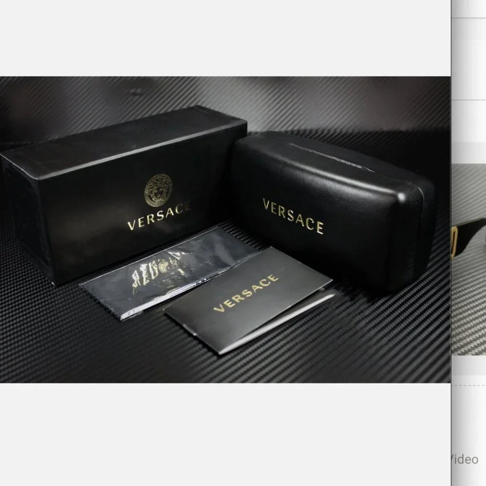 VERSACE 48mm Black Orange Men's Sunglasses